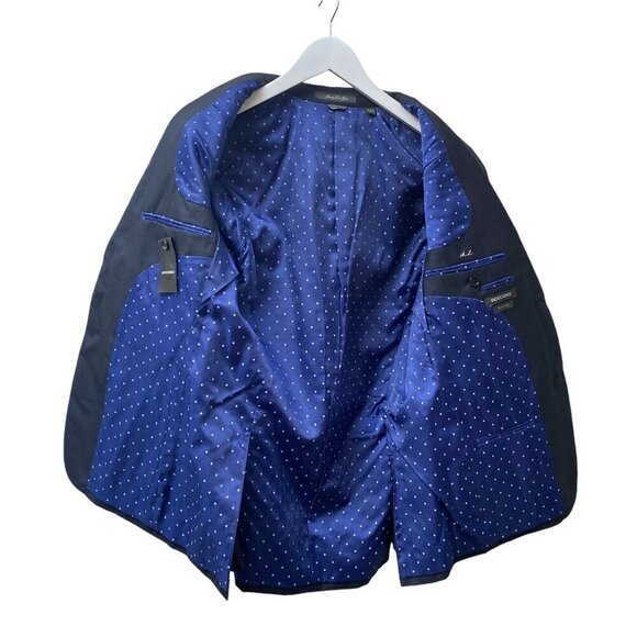 INDOCHINE Mens Blazer Navy Blue Sz 36 Approx. Wool Silk Blend All Season Bespoke - Picture 4 of 12
